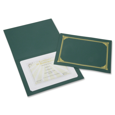 6272961 7510016272961 12.5 X 9.75 In. Gold Foil Document Cover, Green