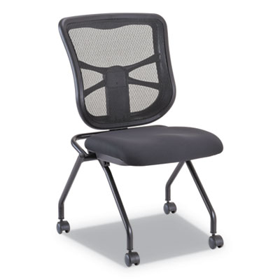 Alera El4915 Elusion Mesh Nesting Chairs, Black Seat - 2 Per Case
