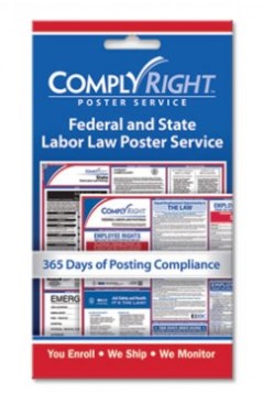 Consolidated Stamp 98433 4 X 7 In. Poster Service State & Federal Labor Law