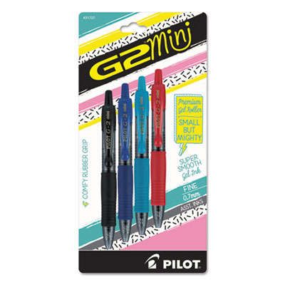 31737 0.7 Mm G2 Mini Retractable Gel Ink Pen, Assorted Ink