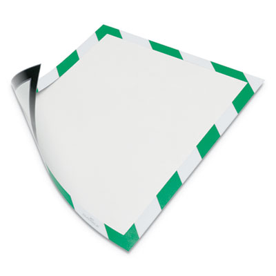 4772131 Security Magnetic Sign Holder, Green & White Frame - 2 Per Pack