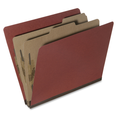 5567912 7530015567912 Top Tab Classification Folders, Earth Red - Letter