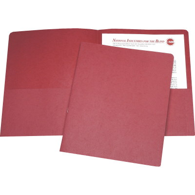 5122415 7510015122415 Double Pocket Portfolio, Red - Letter Size
