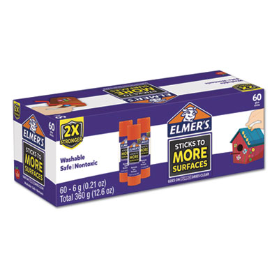 Elmers Products 2027017 0.21 Oz Extra-strength School Glue Sticks - Purple & Clear, Pack Of 60