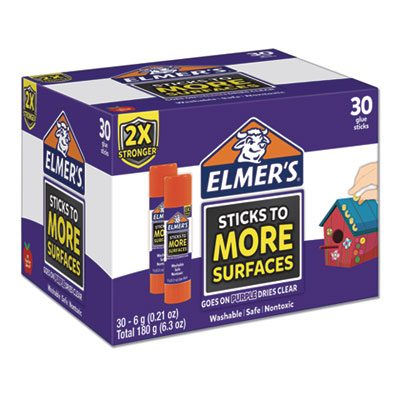 Elmers Products 2044283 0.21 Oz Extra-strength School Glue Sticks - Purple & Clear, 30 Per Pack