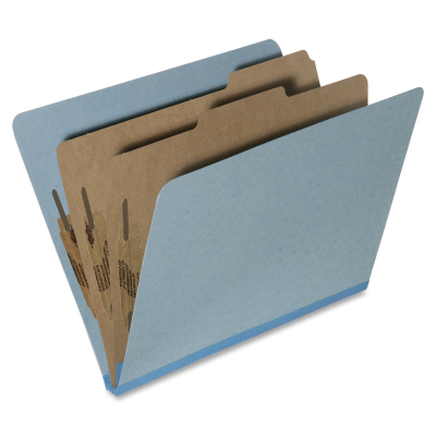 5567915 7530015567915 Top Tab Letter Classification Folder, 6 Section - Light Blue