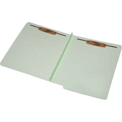5907105 7530015907105 2 In. Expansion 2 Fasteners End Tab Folder, Light Green