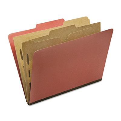 6006979 7530016006979 6-section Letter Classification Pocket Folder, Earth Red