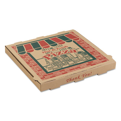 18 X 18 In. Corrugated Pizza Boxes - Kraft