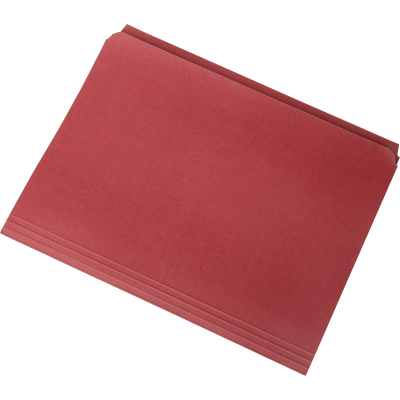 3649484 7530013649484 Letter Size Straight Cut File Folders, Red