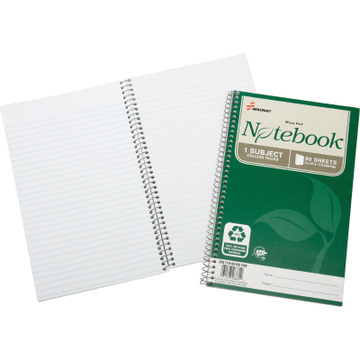 6002017 7530016002017 9.5 X 6 In. College Rule Recycled Notebook, White - Pack Of 3