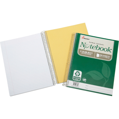 6002015 7530016002015 11 X 8.5 In. College Rule Recycled Notebook, White