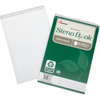 6002029 7530016002029 6 X 9 In. Gregg Rule Recycled Steno Book, White - Pack Of 6