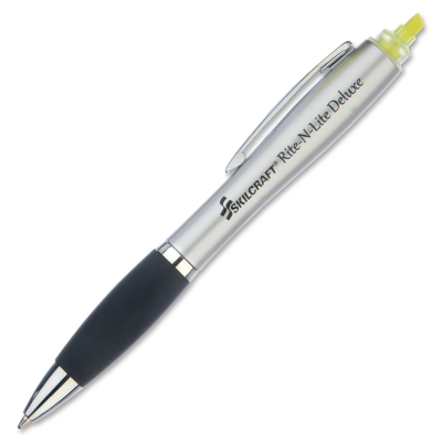 6205405 7520016205405 Rite-n-lite Deluxe Black Pen & Highlighter, Pack Of 2