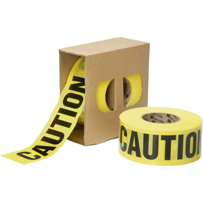 6134243 9905016134243 3 In. X 1000 Ft. 3 Mil Caution Barricade Tape, Yellow