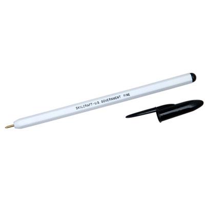 605820 7520010605820 Fine Point Ballpoint Stick Pen, Black