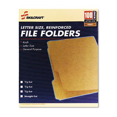 6630031 7530006630031 Letter Size Straight Cut Medium-duty File Folder, Brown