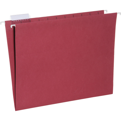 3649500 7530013649500 1 By 5 Cut Top Tabs Letter Size Hanging File Folder, Red