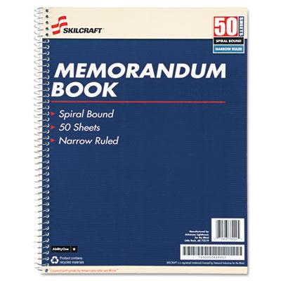 2866952 7530002866952 11 X 8.5 In. Ruled Memo Book - White, 50 Sheets