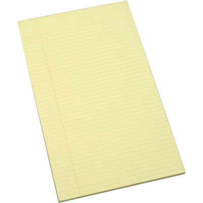1247632 7530011247632 8.5 X 14 In. Ruled Writing Pad, Canary