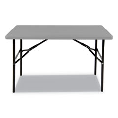 6716418 7110016716418 Blow Molded Folding Table - Charcoal, 30 X 96 X 29 In.