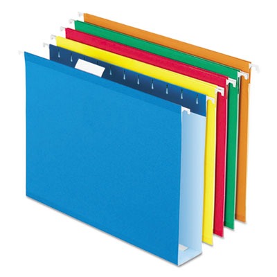 5142x2asst Extra Capacity Reinforced Hanging File Folders With Box Bottom, Assorted Color