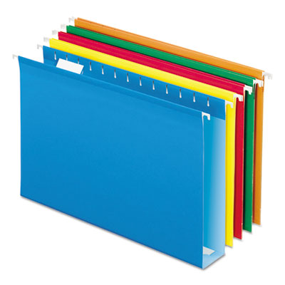 5143x2asst Legal Size Extra Capacity Reinforced Hanging File Folders With Box Bottom, Assorted Color