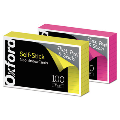 61200e 3 X 5 In. Self-stick Index Cards, Pink & Yellow