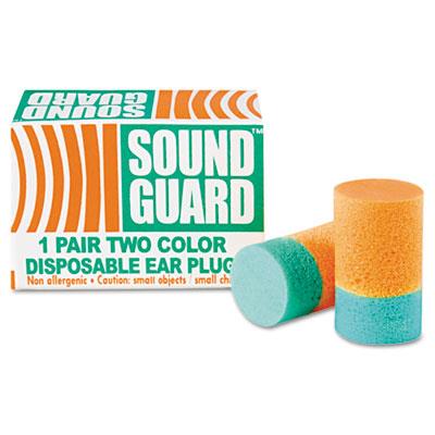 1376345 6515001376345 Uncorded Ear Plugs - Orange & Green, 200 Pair Per Box