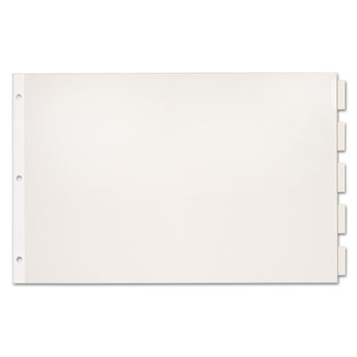 84812 11 X 17 In. 5-tab Paper Insertable Dividers, White & Clear