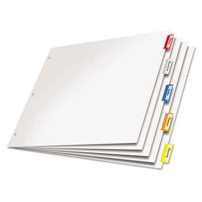 84814 11 X 17 In. 8-tab Paper Insertable Dividers, White & Multicolor