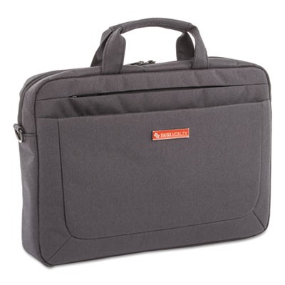 Cadence Slim Briefcase Holds Laptops - 15.6, 3.5 X 3.5 X 16 In. - Charcoal