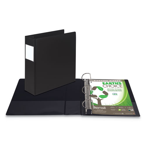 17130 1 In. Earths Choice Biobased Locking D-ring Reference Binder, 11 X 8.5 In. - Black