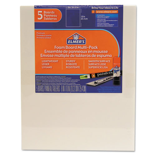 Elmers Products 950020 8 x 10 in. Pre-Cut Foam Board Multi-Packs White - 5 per Pack Elmers Products 950020 8 x 10 in. Pre-Cut Foam Board Multi-Packs White - 5 per Pack