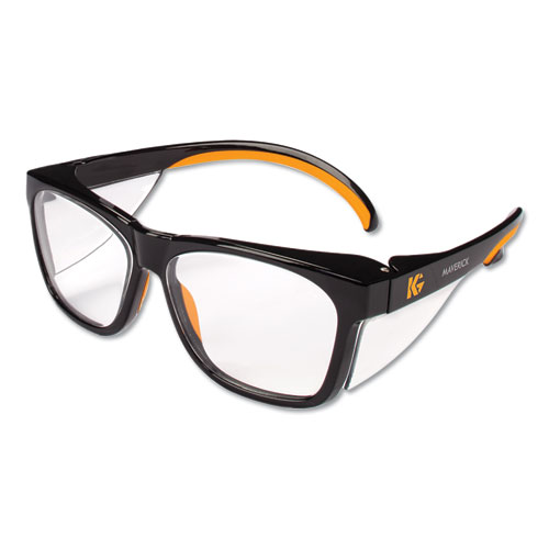 Kimberly Clark 49312 Maverick Safety Glasses, Black & Orange - Polycarbonate Frame