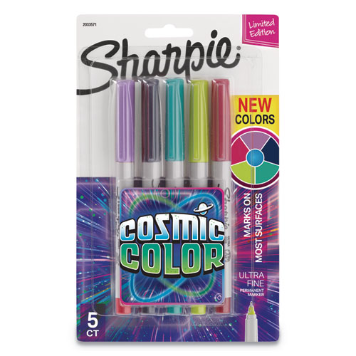 Sanford Ink 2033571 Cosmic Color Permanent Markers, Ultra Fine Needle Tip