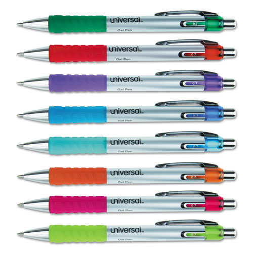 39725 0.7 Mm Comfort Grip Deluxe Retractable Gel Ink Roller Ball Pen, Assorted Colors