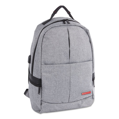 Bkp1066smgry Sterling Slim Business Backpack Holds Laptops, Gray