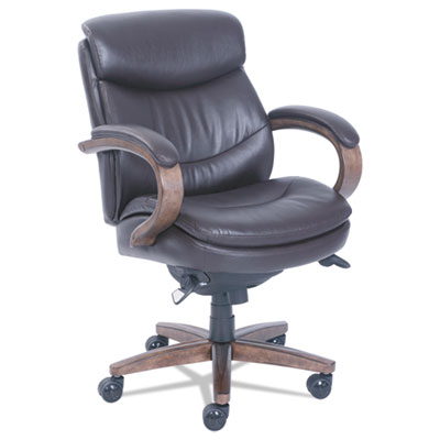 Chair Company 48963b Woodbury Mid-back Executive Chair, Brown