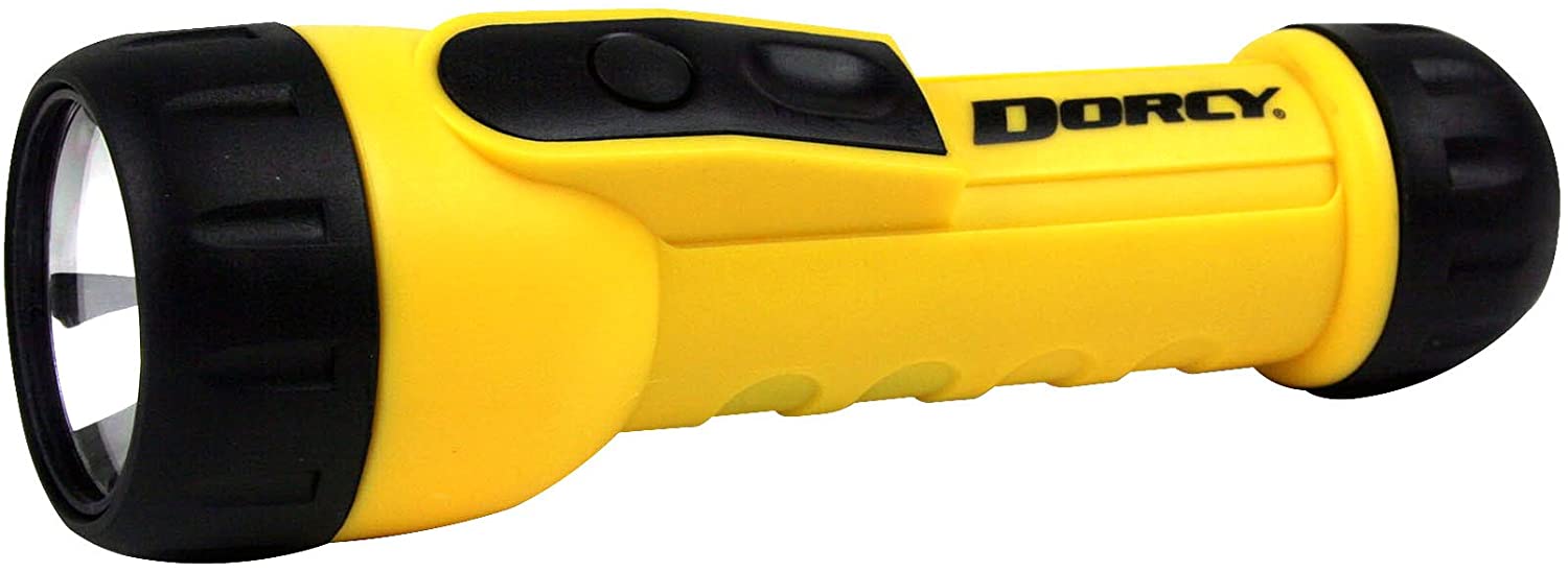 416487 Led Utility Flashlight With 1 D Battery, Yellow