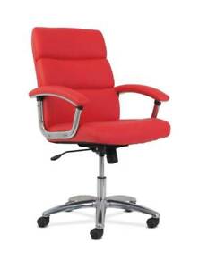 High-back Leather Modern Executive Chair, Red