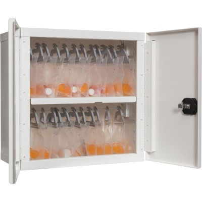 24 In. Electronic Lock Medical Storage Cabinet, White