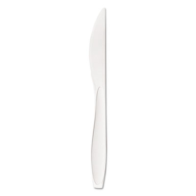 Standard Size Reliance Medium Heavy Weight Cutlery Knife, White - 1000 Per Case