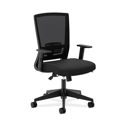 Vl303mm10xrp Fabric Mesh Chair With Arms, Black