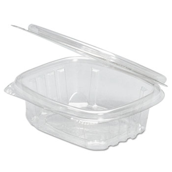 Ad32f 32 Oz Plastic Hinged - Lid Deli Containers, High Dome, Clear