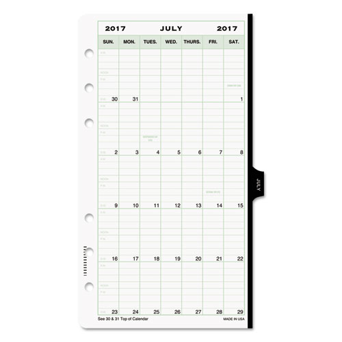 Dtm10801 3.75 X 6.75 In. Reference Dated Two Page Per-day Organizer Refill For 2019 January To December