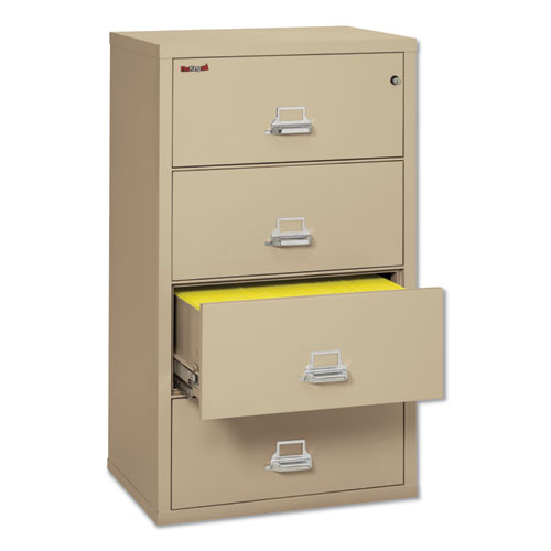 Fir43122cpa 31.125 X 22.125 In. 350 Liter Legal Ul Listed Four-drawer Lateral File Cabinet, Parchment