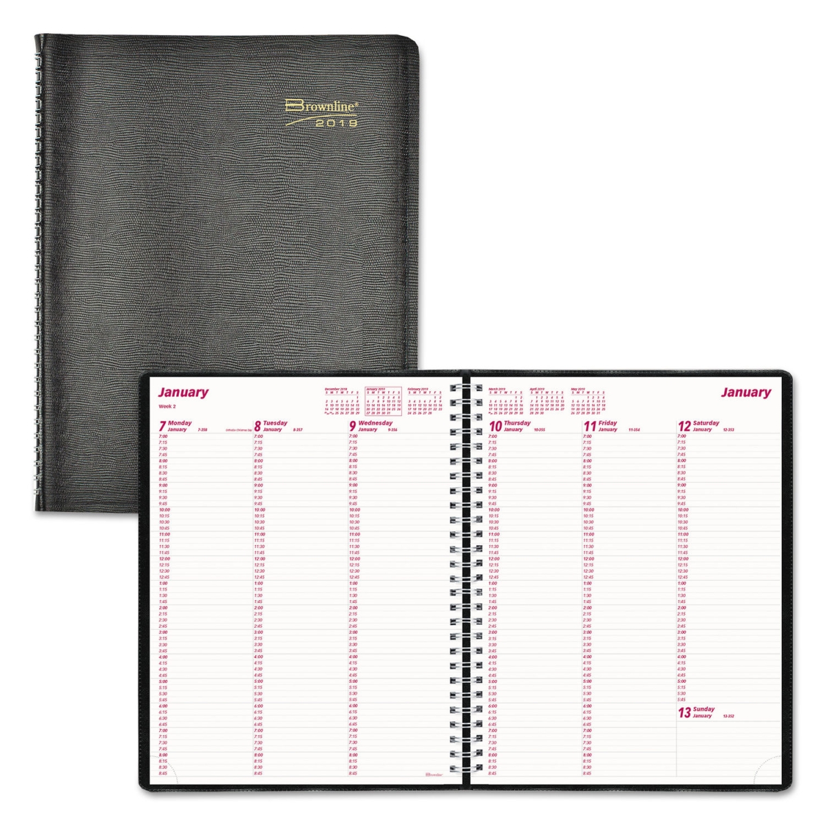 Redcb950blk Essential Collection Weekly Appointment Book For 2019, Black - 11 X 8.5 In.