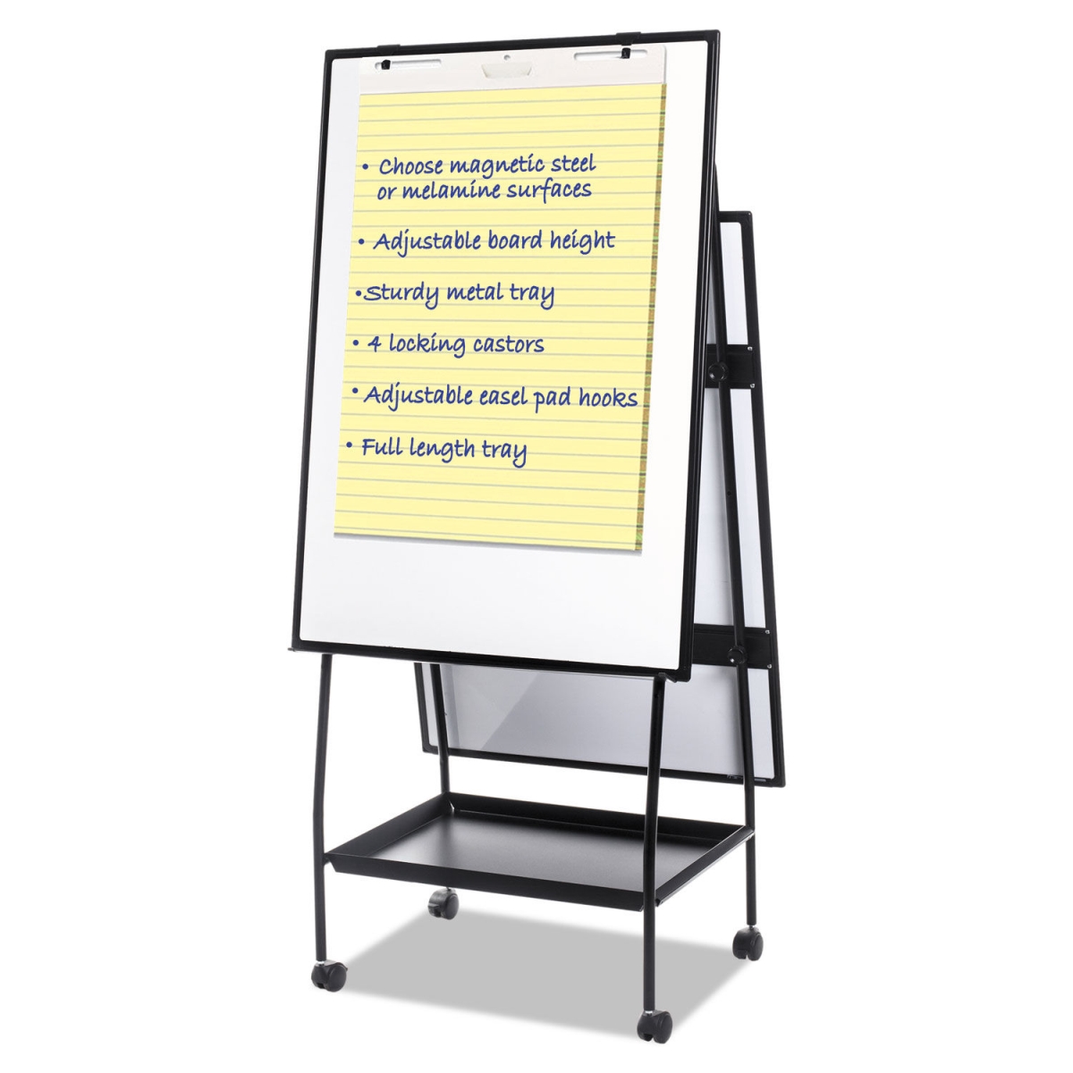 Bi-silque Visual Communication Products Bvcea49125016 29.5 X 74.87 In. Creation Station Dry Erase Board, Black Frame