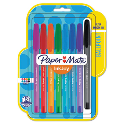 1945932 1 Mm Inkjoy 100 Ballpoint Stick Pen - Assorted Color, 8 Per Set